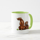 2 Rhodesian Ridgebacks Tasse (VorderseiteRechts)