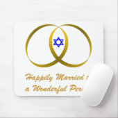 2 Ringe & STAR von DAVID, glücklich Verheiratet... Mousepad (Mit Mouse)