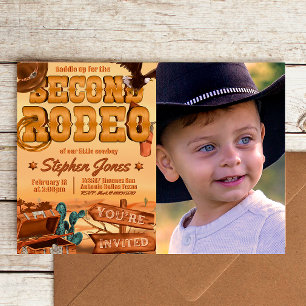 2. Rodeo-Landschaftseinladung mit Bild Einladung