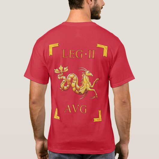 2 römischer Legio II Augusta Vexillum T - Shirt (Rückseite)
