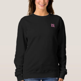 2 rosa Band-Brustkrebs-Bewusstseins-Sweatshirt Sweatshirt