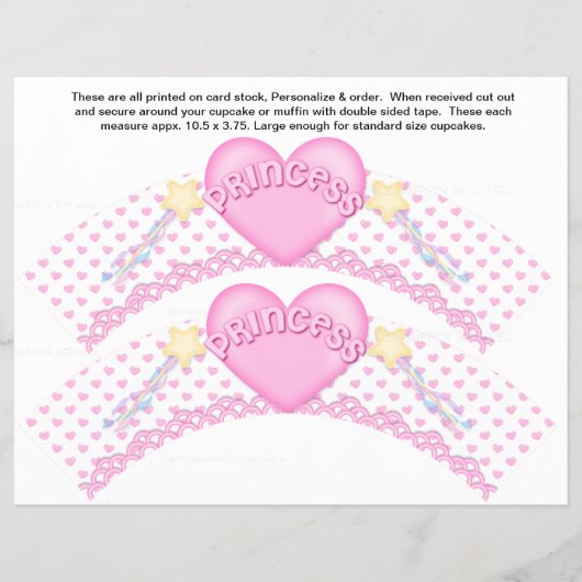 2 Rosa Prinzessin Geburtstagskuchen Flyer (Vorne)