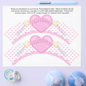 2 Rosa Prinzessin Geburtstagskuchen Flyer (Einzeln)