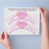 2 Rosa Prinzessin Geburtstagskuchen Flyer (Hand)