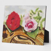 2 Rose Malerei Fotoplatte (Seite)
