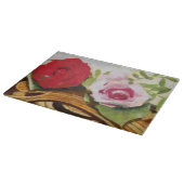 2 Rose Malerei Schneidebrett (Ecke)
