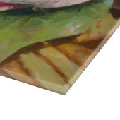 2 Rose Malerei Schneidebrett (Ecke)