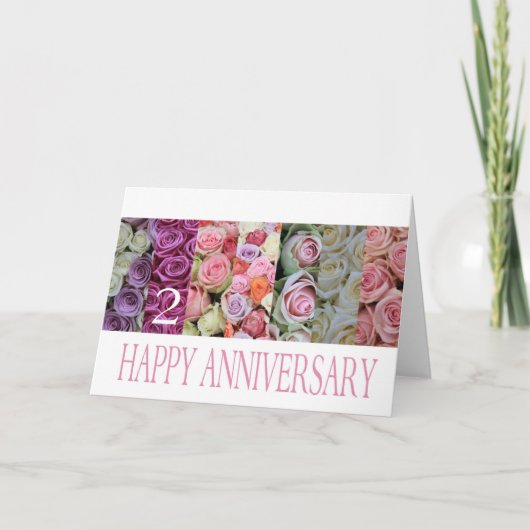 2. Rose zum Hochzeitstag Karte (Vorderseite)