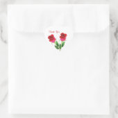 2 rote Rosen Hochzeit Vielen Dank Sticker (Tasche)