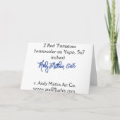 2 rote Tomate-Gruß-Karte Karte (Rückseite)