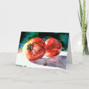 2 rote Tomate-Gruß-Karte Karte