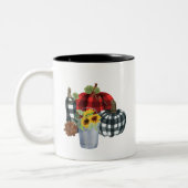 2 | Rote und Schwarze Buffalo Karierter Fall Tasse (Links)