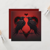 2 Rotes und gotisches Herz Karte (Vorderseite/Rückseite Beispiel)