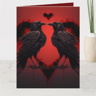 2 Rotes und gotisches Herz Karte
