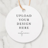 2" Round Circle Gift / Favor Tag Geschenkanhänger (Rückseite)