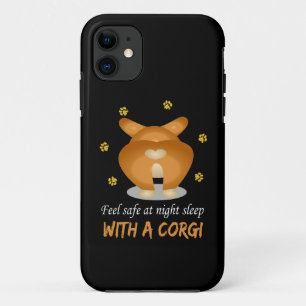2 Rückansicht Niedlicher Korgi Hund mit Herz-Form Case-Mate iPhone Hülle