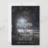 2 Rustikale Bäume Abend Lights Sonnenuntergang Hoc Einladung (Vorderseite)