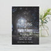 2 Rustikale Bäume Abend Lights Sonnenuntergang Hoc Einladung (Stehend Vorderseite)