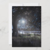 2 Rustikale Bäume Abend Lights Sonnenuntergang Hoc Einladung (Rückseite)