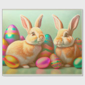 2 Sammlung von Osterhasen und Eiern Geschenkpapier (Flach)