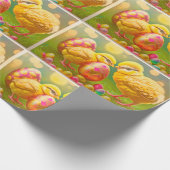 2 Sammlung von Osterhühnern und -eiern Geschenkpapier (Ecke)