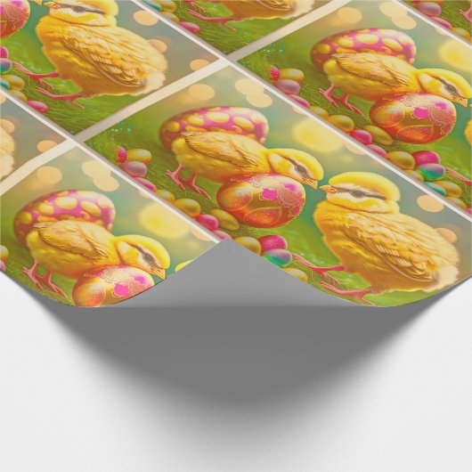 2 Sammlung von Osterhühnern und -eiern Geschenkpapier (Ecke)