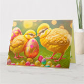 2 Sammlung von Osterhühnern und -eiern Karte (Vorderseite)