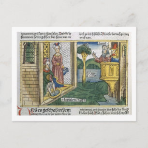 2 Samuel 11 1-5 David sieht Bathsheba Baden, von Postkarte
