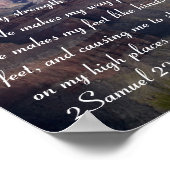 2 Samuel 22:33-34 Poster (Ecke)