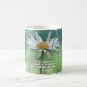 2 Samuel-22:33 ist es Gott, der mich mit Stärke Kaffeetasse