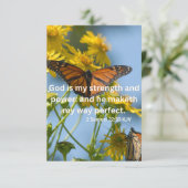 2 Samuel 22:33 KJV Bible Scripture Pic Begrüßung Karte (Stehend Vorderseite)