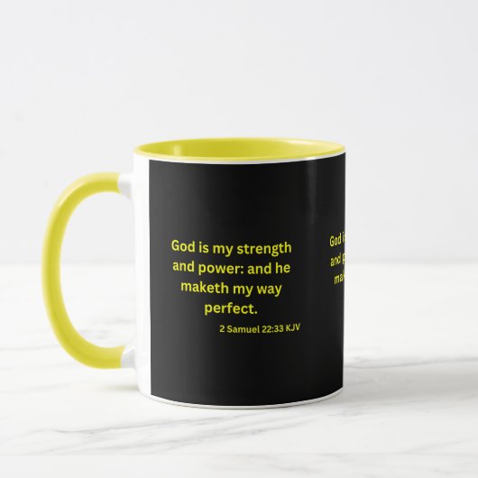 2 Samuel 22:33 KJV Bible Scripture Zweitone-Tasse Tasse (Links)