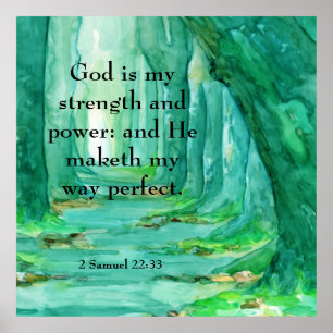 2 Samuel 22:33 Poster