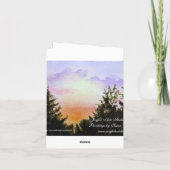 2 Samuel 23:4, Fall Sunset, Note Card Karte (Rückseite)