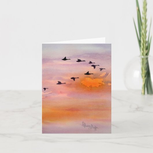 2 Samuel 23:4, Fall Sunset, Note Card Karte (Vorderseite)