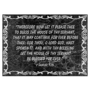 2 Samuel 7:29 Schneidebrett