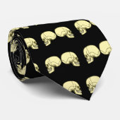 2 Schädel Totenköpfe skulls Krawatte (Gerollt)