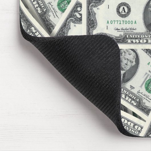 $2-Schein-Geldmuster Mousepad (Ecke)