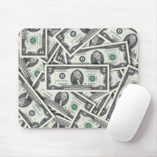 $2-Schein-Geldmuster Mousepad (Mit Mouse)