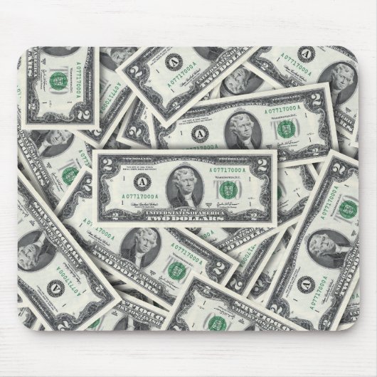 $2-Schein-Geldmuster Mousepad (Vorne)