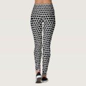 2 Schicht - Ungedeckte Quadrate Weiße DICKE BG Sch Leggings (Rückseite)