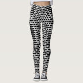 2 Schicht - Ungedeckte Quadrate Weiße DICKE BG Sch Leggings (Vorderseite)