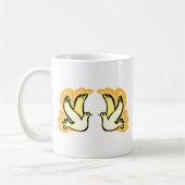2 Schildkröte-Tauben Kaffeetasse (Links)