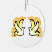 2 Schildkröte-Tauben Keramikornament (Links)