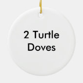 2 Schildkröte-Tauben Keramikornament (Hinten)