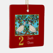 2 Schildkröte-Tauben-niedliche Vögel u. Keramikornament (Rechts)