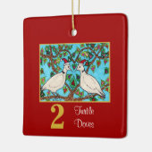 2 Schildkröte-Tauben-niedliche Vögel u. Keramikornament (Links)