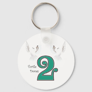 2 Schildkröte-Tauben Schlüsselanhänger