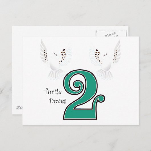 2 Schildkröten Postkarte (Vorne/Hinten)