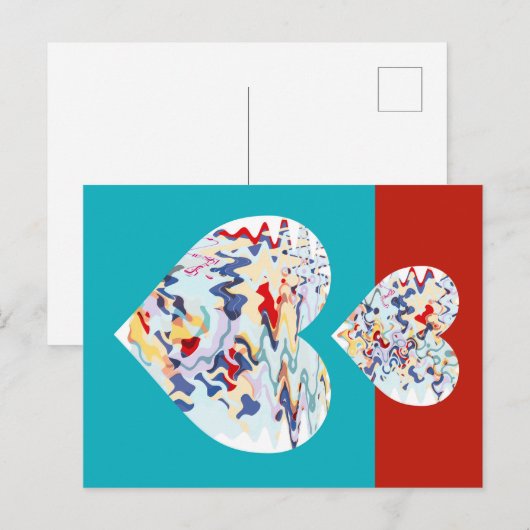 2 SCHMELZKÖRPER POSTKARTE (Vorne/Hinten)